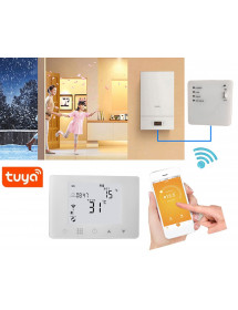 Headerbs Feuchtigkeitssensor-Schalter, WLAN-Smart-Thermostatmodul  Temperatur-Feuchtigkeitsregelung Dual-Relais-Ausgang mit Temperatursonde  90‑250 V